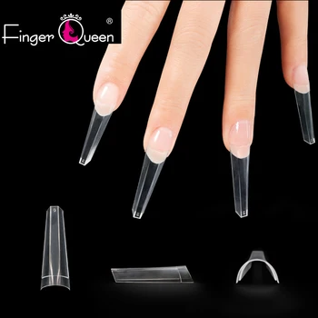 

500pcs Natural Shape Ballerina Coffin Nails Tips Fake Nails UV Gel Manicure Acrylic False Nail Tips Nails Art Decoration FQ23