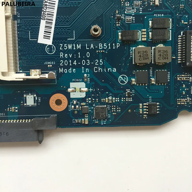 PALUBEIRA ноутбук материнская плата для Acer Aspire ES1-511 NBMML11002 Z5W1M LA-B511P с процессором DDR3 основная плата работает