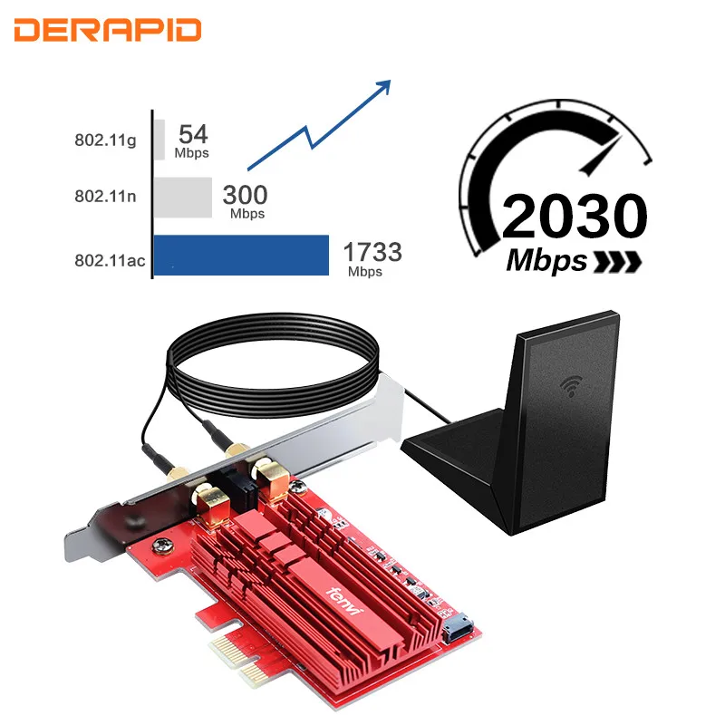 Сетевая карта PCI E Wireless AC 9260 9260NGW 2030 Мбит/с 802.11ac Bluetooth 5 0 PCIE 1X Wifi адаптер для Windows