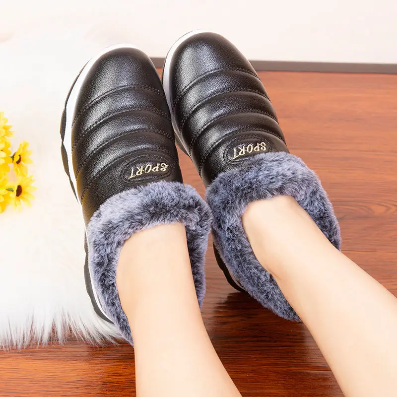Autumn Winter Running Shoes Women Warm Sport Shoes Lady Thermal Plush Sneakers Platform Walking Sneakers