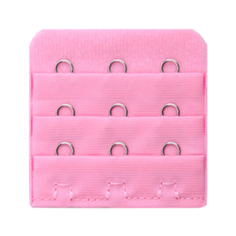 Pink 6 шт., расширители бюстгальтера, 3 ряда, 3 крючка, смесь хлопка, регулируемое нижнее белье, удлиненный бюстгальтер, застежка-крючок, соединитель, аксессуары для бюстгальтера - Цвет: Pink