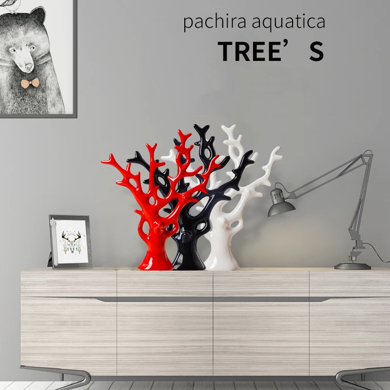 Современные керамические украшения на удачу с богатым деревом аксессуары для