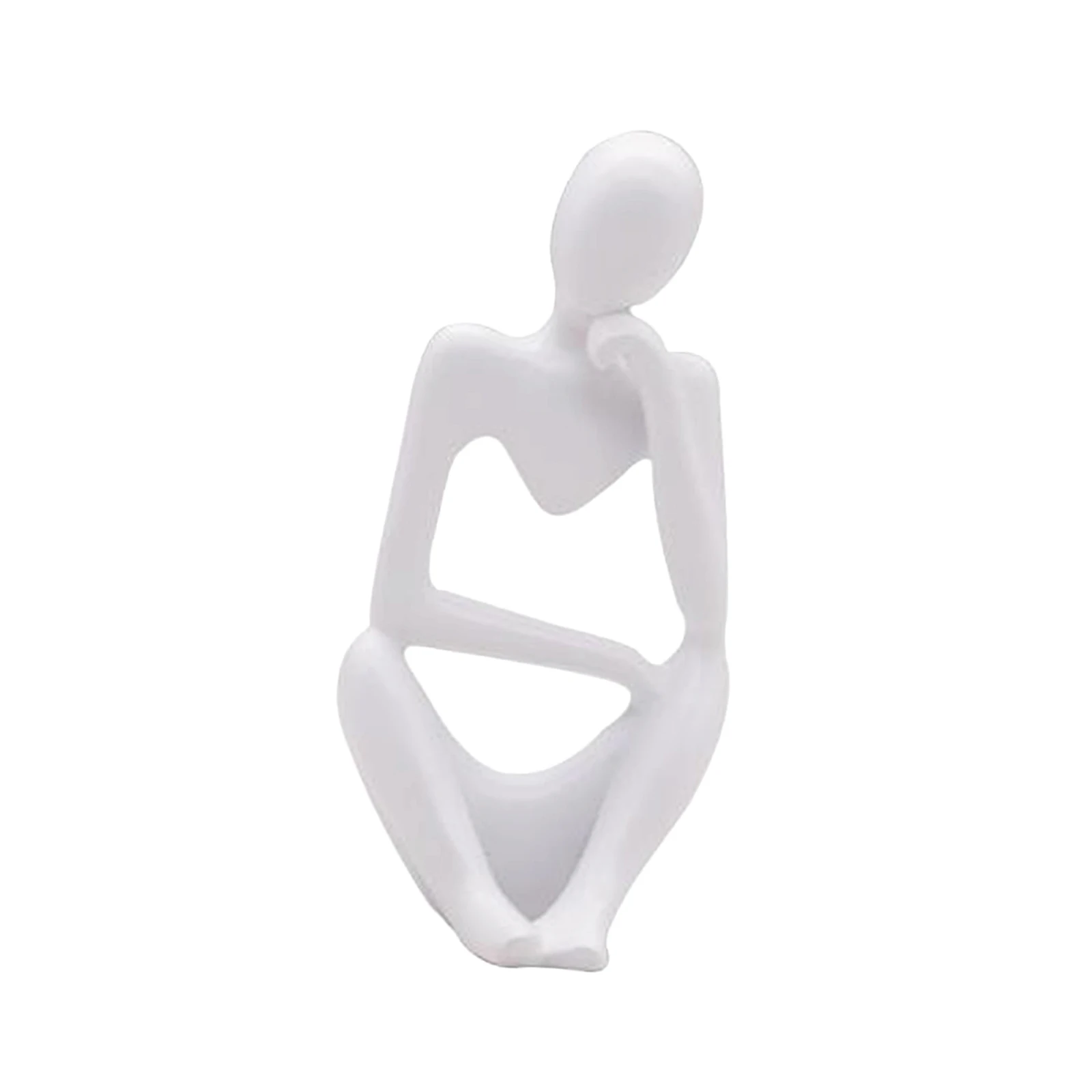 Thinker Sculpture Creative Crafts Figurine Bookshelf Tabletop Modern Statues