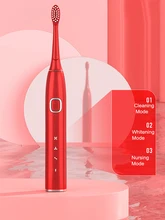 

Ultrasonic Electric Sonic Toothbrush Mute 3 Gears Smart Soft Bristle Toothbrush Usb Charging Couple Waterproof Toothbrush
