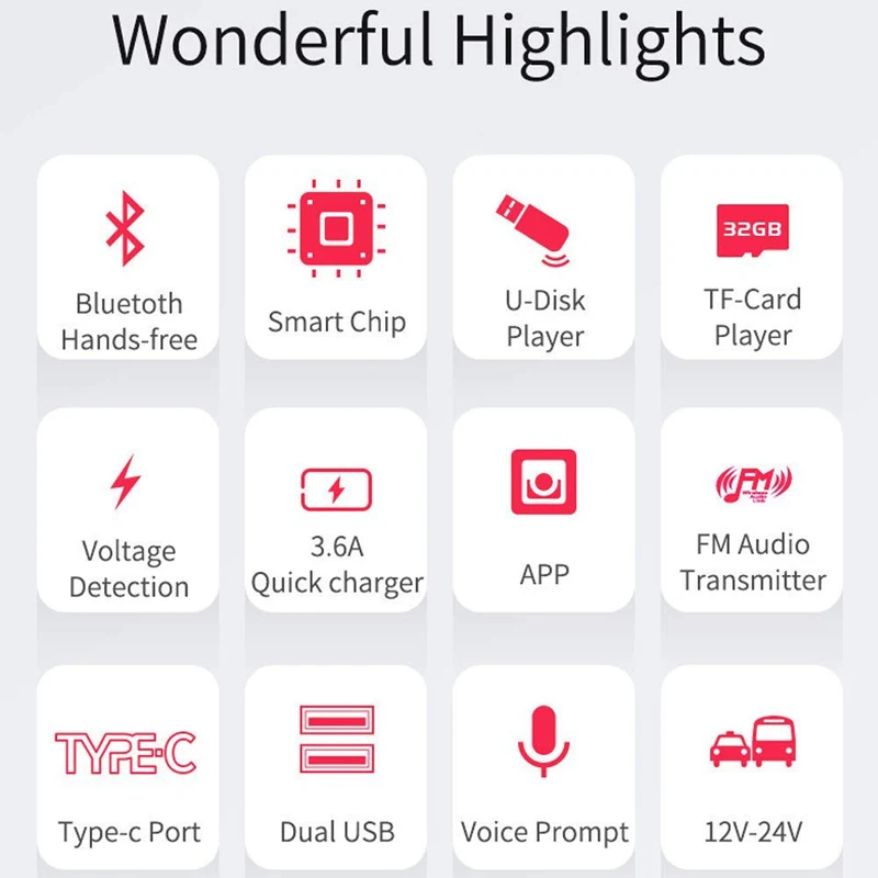 T19 Bluetooth передатчик тип-c двойной USB Автомобильное зарядное устройство fm-передатчик MP3 3.1A плеер Bluetooth Hands-Free автомобильный комплект