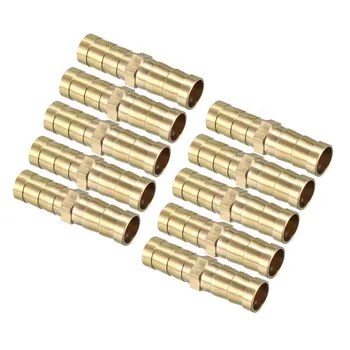 

uxcell 10mm Brass Barb Hose Fitting Straight Connector Joiner Air Water Fuel Boat 10pcs