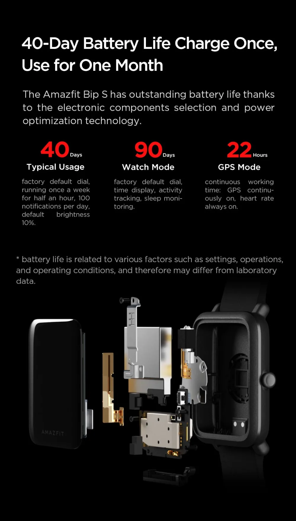 New 2020 Global Amazfit Bip S Smartwatch 5 ATM Waterproof Built-in GPS Smart Watch 40-day Battery Life Heart Rate Monitor (7)