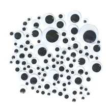 100 шт./упак. 6-25 мм пластиковые DIY ремесла аксессуары для глаз с клеем для детской игрушки куклы животных живопись украшения для глаз