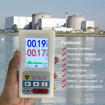 Geiger Counter Nuclear Radiation Detector LCD Display Screen Personal Dosimeter X-Ray Beta Gamma Detector Radioactive Tester gamma ray skeletons