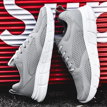 

Men's Sports Running Shoes Outdoor Summer High Elasticity Size 39-48 Comfortable Non-slip Wear-resistant Breathable Mesh Shoes