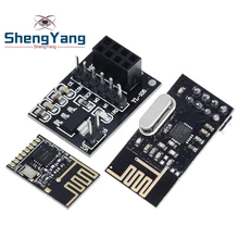 Tzt nrf24l01 + módulo de transmissão dados sem fio 2.4g/o nrf24l01 versão de atualização 2 mbit/s nrf24l01 soquete placa adaptador