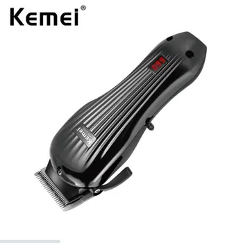 

Kemei Professional Hair Trimmer Stripe Classic Electric Clipper for Men Adjustable LCD Rechargeable Shaver Haircut Tools