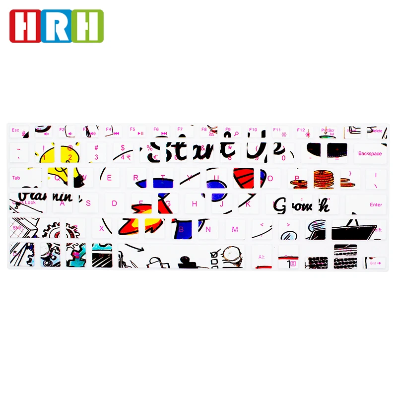 

HRH Stylish Design Ultra-thin Durable English Silicone Laptop Keyboard Skin Cover for Dell 7000 VOSTRO13-5370