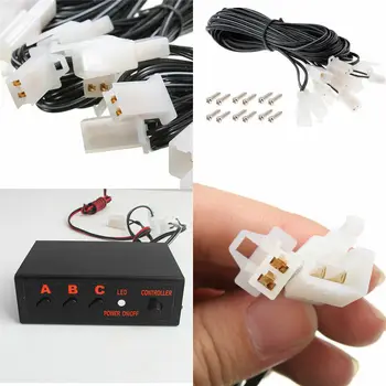 

Red And White 18 X LED Emergency Vehicle Strobe Lights For Front Grille Deck 12V High Quality And Brand New Car Signal Lamp