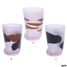 Кошачья коготь чашка молоко стекло матовое стекло чашка кофе дети молоко стеклянные чашки 300 мл