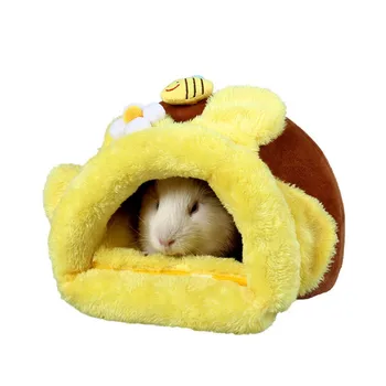

Fluffy Warm nest for pet hamster parrot Guinea pig canary windproof nest Hamster Cages
