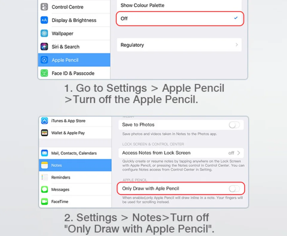 ipad pro 2021, sensibilidade inclinação & palma