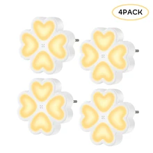 2 шт светодиодный Американский Великобритания ЕС штепсельный ночник 0,5 Вт теплый свет уход за ребенком Настенные светильники с датчиком сумерек до рассвета для детской комнаты