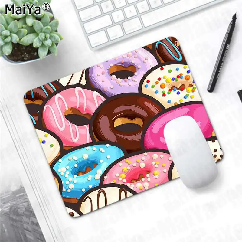 Not Lock Edge25x29cm Maiya красивые аниме розовый и красный пончики игровой плеер стол ноутбука резиновый коврик для мыши резиновый ПК компьютерных игр Мышь pad - Цвет: Not Lock Edge25x29cm