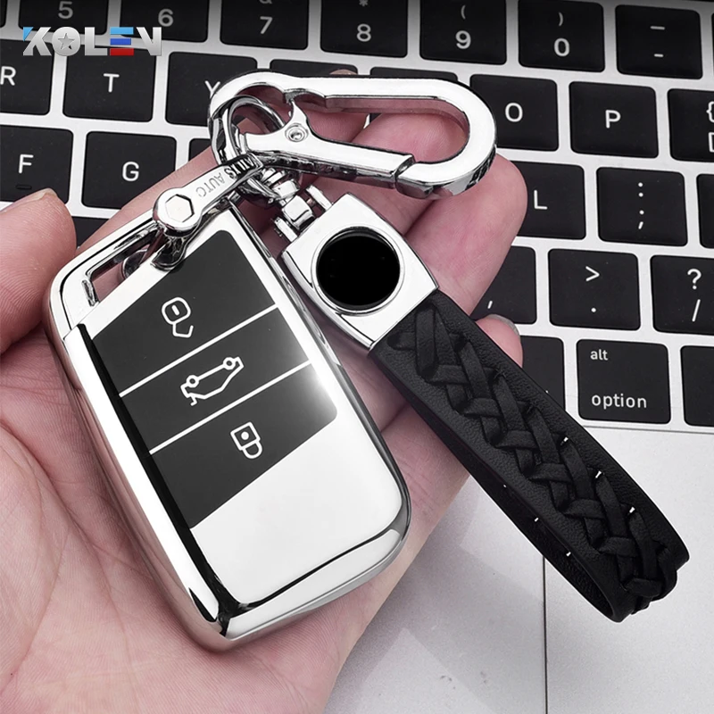 

New Soft TPU Car Remote Key Case Cover Holder Shell Fob For Volkswagen VW Magotan Passat B8 Golf For Skoda Superb A7 Accessories