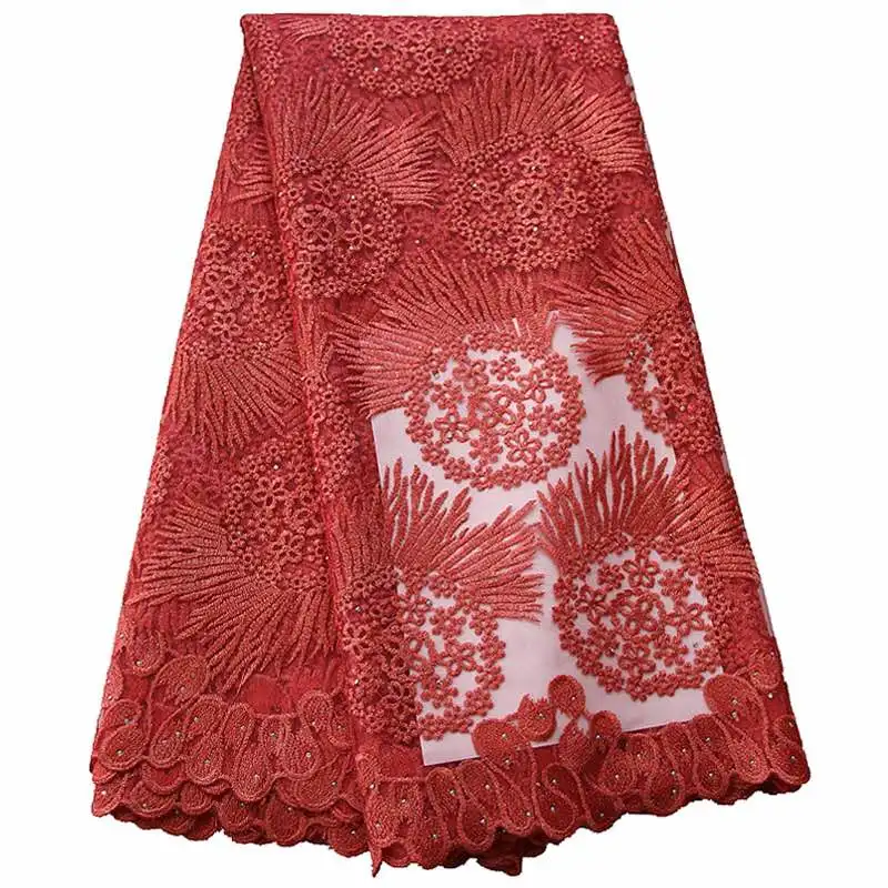 

African Net Lace Fabric Latest Embroidered Lace Fabric 2019 High Quality Products Nigeria Lace Fabric For Party&Wedding Dress