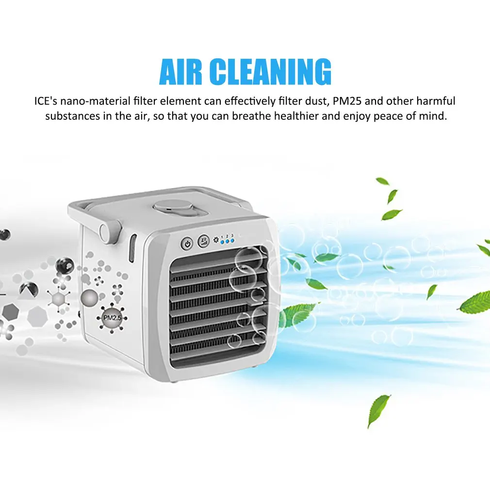 

Negative ion mini air conditioning fan USB Portable Air Conditioner Humidifier air cooler dormitory refrigeration movable fan