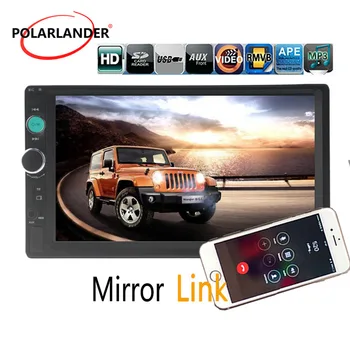 

2 Din Mirror Link Bluetooth MP5 7 Inch Car Radio Stereo Player Radio Cassette Player Touch Screen Autoradio AUX/FM/USB/TF