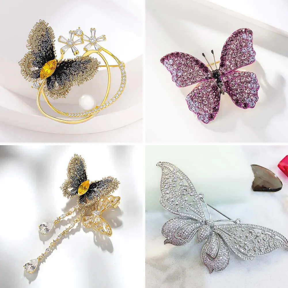 

Viennois Butterfly Brooch Pin Gold Color Beautiful Fashion Jewelry For Women