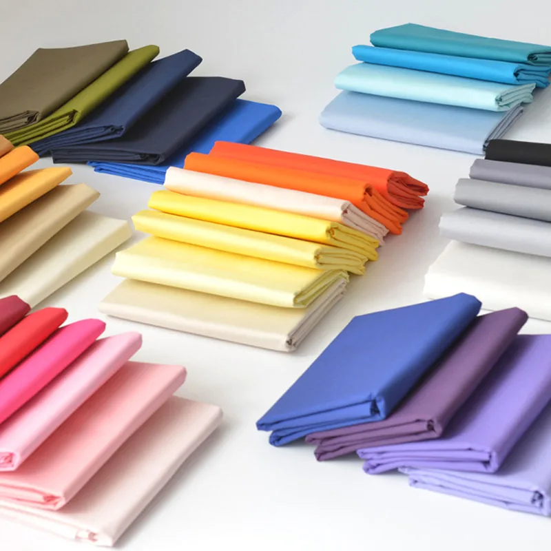 50*140CM Einfarbig Popeline Baumwolle Stoff DIY Kinder Tragen Tuch Machen Bettwäsche Quilt Stoff Für Mädchen kleid 160-180g/M