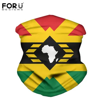 

FORUDESINGS Mulitcolor Pan African UNIA Flag Design Unisex Africian Magic Scarfs UV Resistence Balaclava Neck Face Headbands