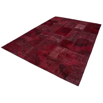 

250x350 Cm Red Handmade Patchwork Rug-8x11 Ft