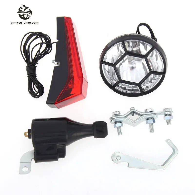 Spontaneous Electric Bicycle light Cycling Front lamp safety led running Headlight +Bike Rear Tail Light | Спорт и развлечения