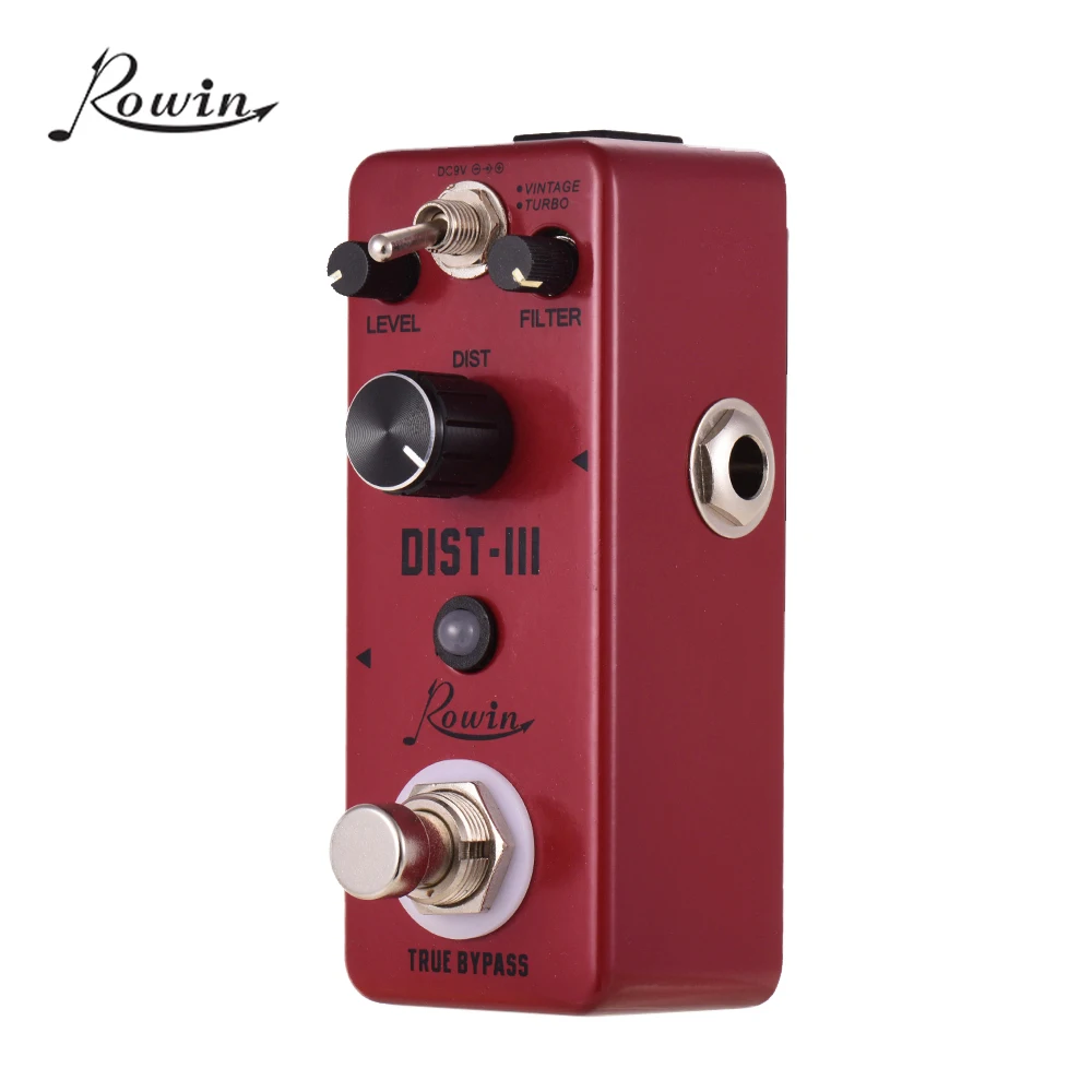 Rowin DIST-III аналоговые искажения гитары педаль эффектов 2 Режим работы корпус из алюминиевого сплава True Bypass