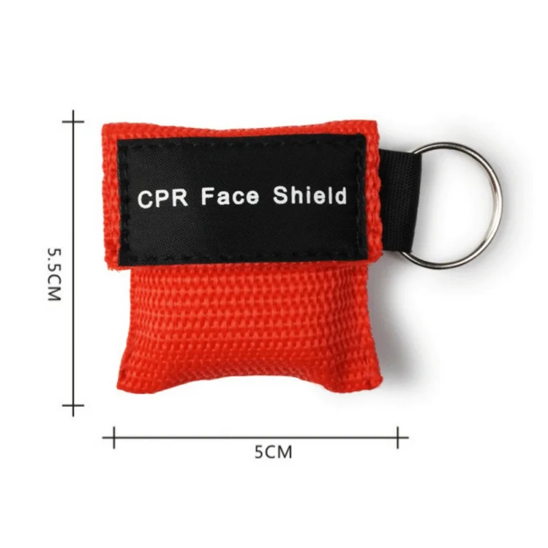 1pcs CPR Resuscitator Mask 30:2 Disposable First Aid Skill Training Face Shield Breathing Mask Mouth Breath One-way Valve Tools