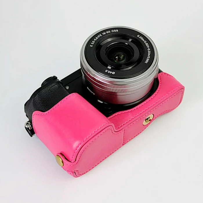 Винтажный кожаный чехол для камеры, половинный чехол для sony A6000 A6300 GV99