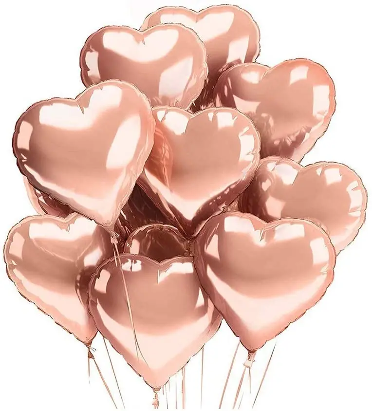 1/5/10/20/50Pcs 18" Mylar Foil Balloons Heart Shape Wedding Party Decorations 