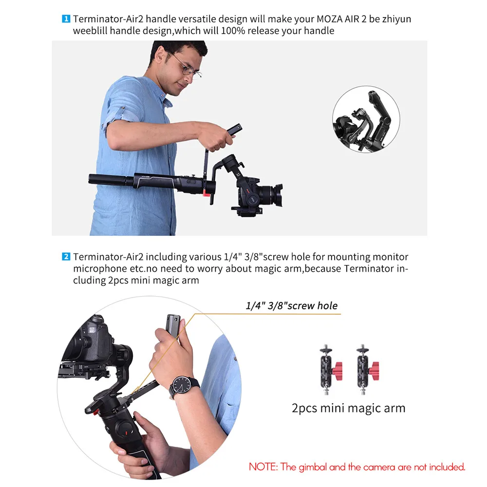 DF DIGITALFOTO TERMINATOR-AIR2 универсальная ручка с ручным ремнем для Moza Air 2/Zhiyun Crane 2 Аксессуары для Кардана