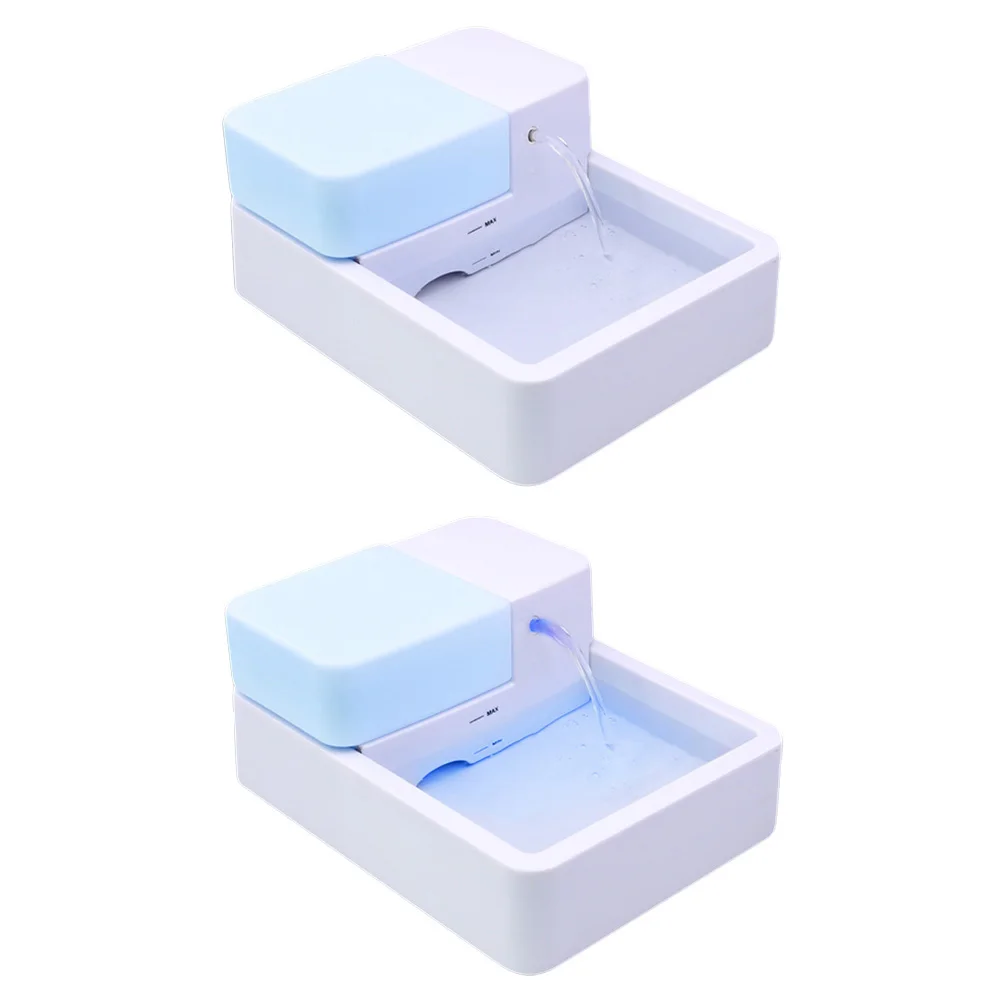 

1.8lpet Water Fountain LED Automatic Irculation Filter Water Cat Mute Electrical Dog Dispenser Feeder Drinking Bowl 25*9.5*11cm
