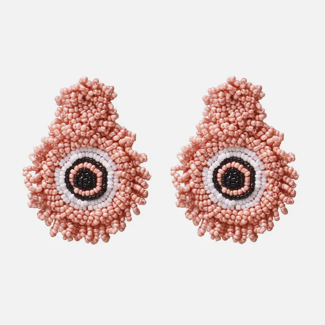 Ztech New Korea Fashion Pink Resin Beaded Drop Earrings For Women Girls ZA Wedding Jewelry 30 Designs Dangle Statement Bijoux E1204