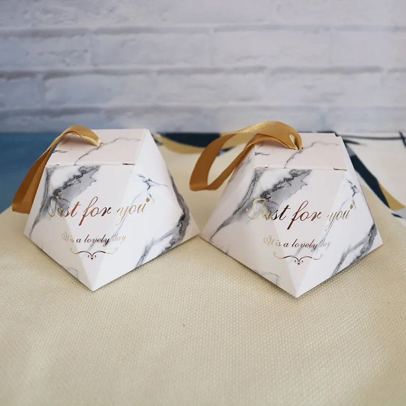 Творческий мрамор стиль конфеты коробки, свадебные сувениры и подарки коробка Baby Shower Бумага шоколад Коробки посылка сувениры вечерние поставки