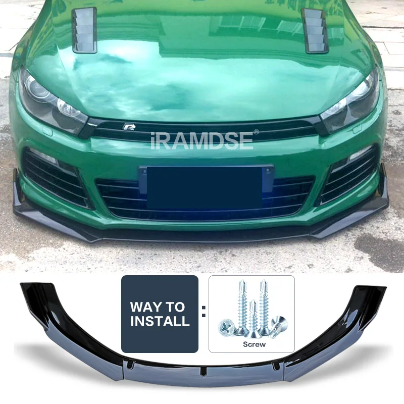 Передний бампер спойлер защитная пластина для губ сплиттер Корпус Комплект