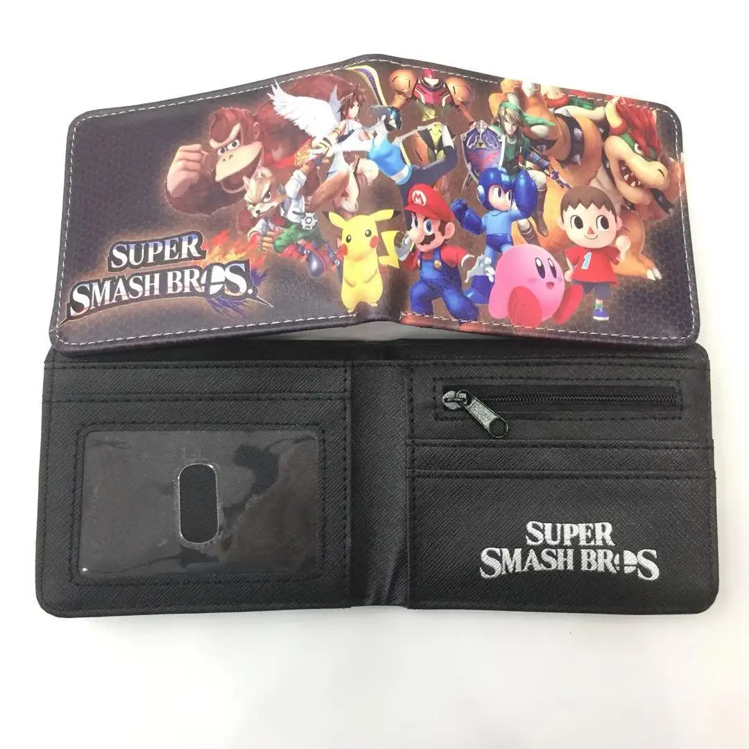 Nintendo Super Smash Bros мужской кошелек портмоне мультфильм унисекс кошельки ID/кредитный держатель для карт