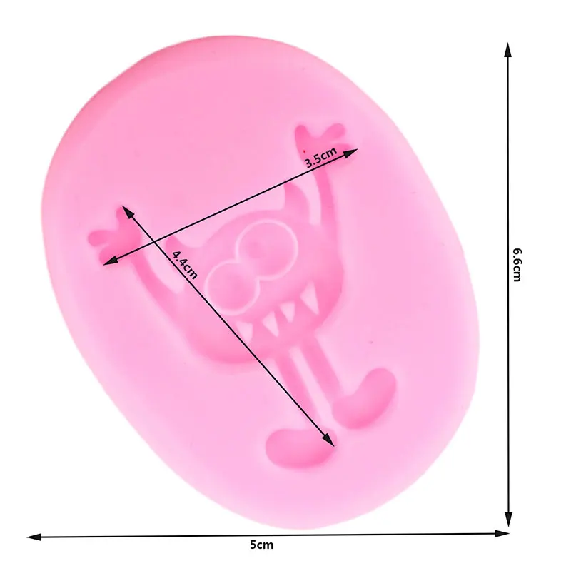 3D мультфильм монстр силиконовые формы DIY Хэллоуин инструменты для украшения тортов из мастики Полимерная глина конфеты шоколадные формы для мастики
