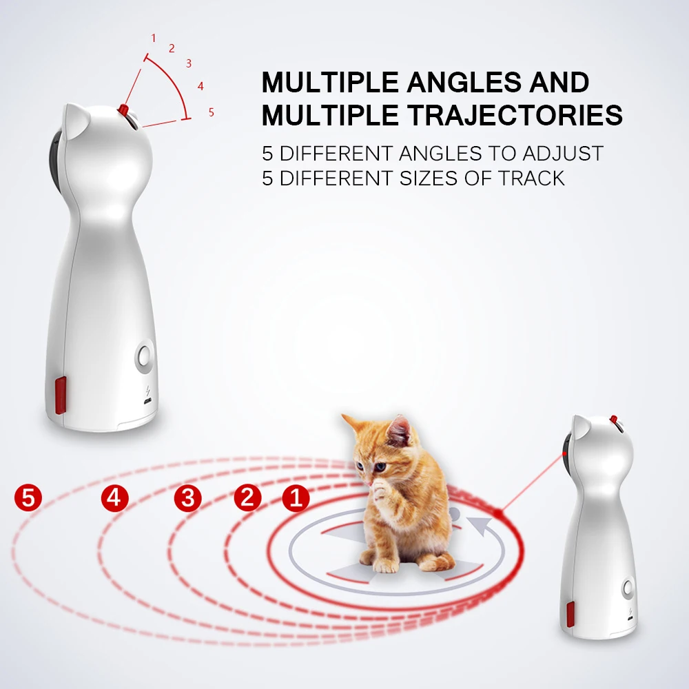 

Automatic laser funny cat cat puzzle smart toy Multi-angle Adjustable USB Power Supply manual Cat Entertainment Toy