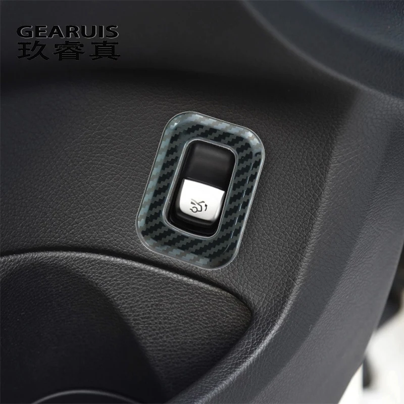 

for Mercedes Benz W205 C180 C200 C300 GLC X253 Accessories Cover Stickers Carbon Fiber Interior Trim Trunk Switch Buttons Frame