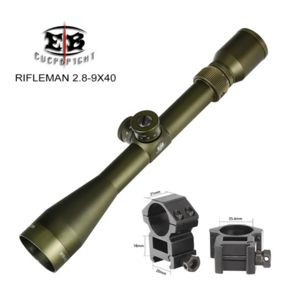 EB RIFLEMAN 2,8-9X40 FFP охотничий прицел первая фокальная плоскость стеклянный гравированный тактический прицел оптические прицелы Сброс блокировки - Цвет: Picatinny High