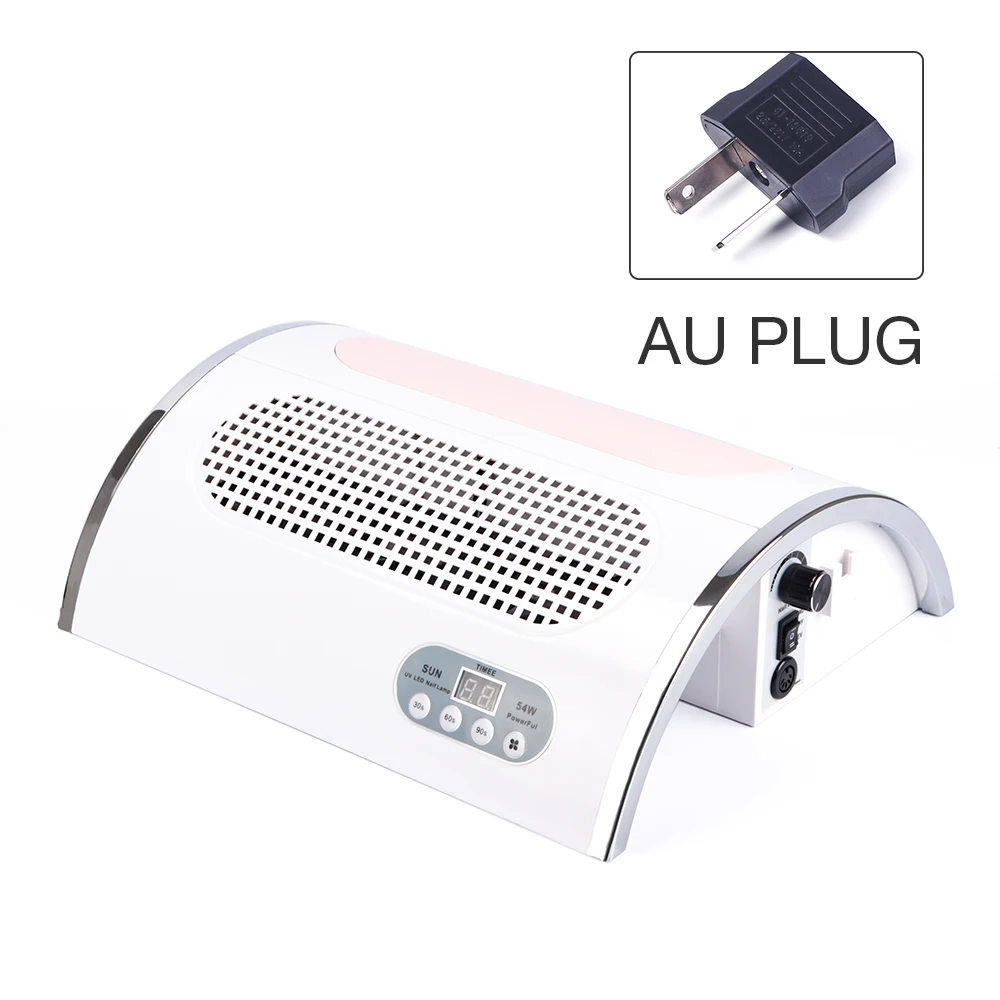 AU PLUG (220-240V) 3-в-1 ногтя 54W Светодиодный УФ-лампа пылесос всасывающий пылеуловитель 25000 об/мин сверлильный станок педикюр жидкость для снятия пилка для полирования ногтей инструменты - Color: AU PLUG (220-240V)