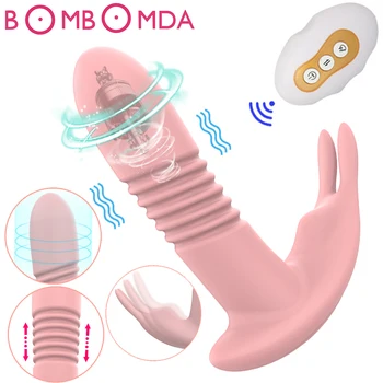 Wireless Remote Control G Spot Rotating Telescopic Clitoris Stimulator Couples Dildo Panties Vibrators Sex Shop for Women Adults 1