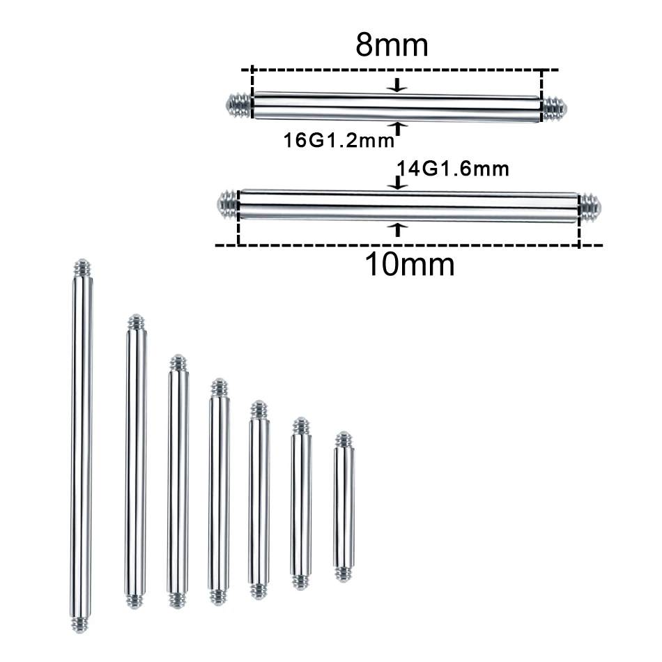 100Pcs/lot Piercing Jewelry Steel Earring Studs