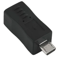 To Mini USB Male Adapter Charger Converter Adaptor 1PC Black Micro USB Female